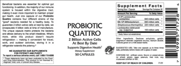 Label for Probiotic Quattro