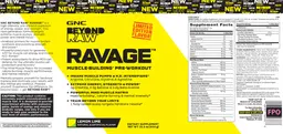 Label for Ravage Lemon Lime