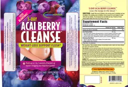 Label for 5-Day Acai Berry Cleanse
