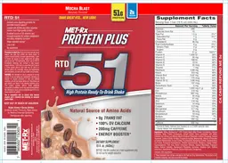 Label for RTD 51 Mocha Blast