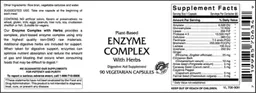 Label for Enzyme Complex With Herbs