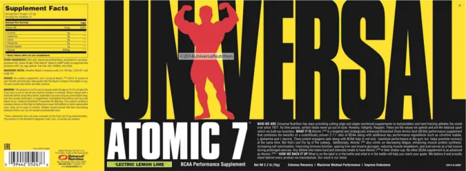 Label for Atomic 7 'Lectric Lemon Lime