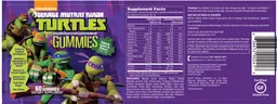 Label for Nickelodeon Teenage Mutant Ninja Turtles Gummies