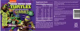 Label for Nickelodeon Teenage Mutant Ninja Turtles Gummies