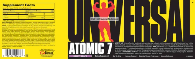 Label for Atomic 7 Groovy Grape