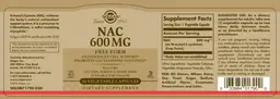 Label for NAC 600 mg