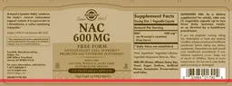 Label for NAC 600 mg
