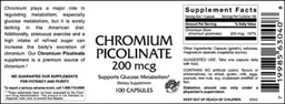 Chromium Picolinate 200 mcg