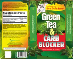 Label for Green Tea & Carb Blocker