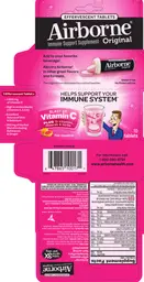 Label for Airborne Original Pink Grapefruit