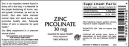 Zinc Picolinate 30 mg