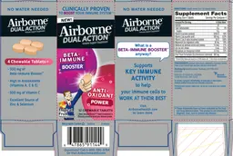 Label for Airborne Dual Action Tropical Fruit