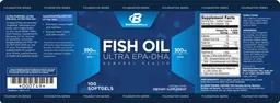 Label for Fish Oil Ultra EPA-DHA Lemon Flavor