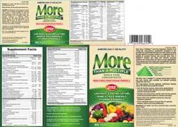 Label for More Than A Multiple Iron-Free/Vegetarian Formula