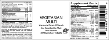 Label for Vegetarian Multi