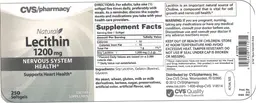 Label for Lecithin Softgels 1200 mg