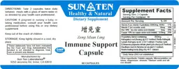 Label for Immune Support Capsule