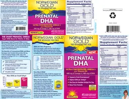 Label for Prenatal DHA Natural Orange Flavor