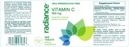 Label for Vitamin C 500 mg