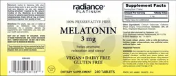 Label for Melatonin 3 mg