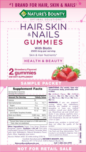 Hair, Skin & Nails Gummies Strawberry Fl