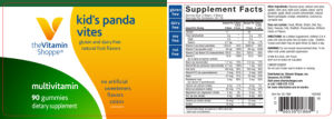 Label for Kid's Panda Vites