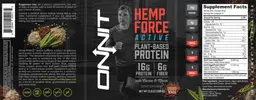 Label for Hemp Force Active Choco Maca