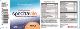 Label for Spectravite Adult