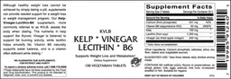 Label for Kelp Vinegar Lecithin B6