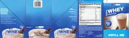 Label for 100% Whey Protein Powder Chocolate