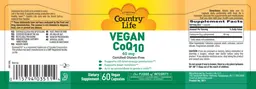 Label for Vegan CoQ10 60 mg