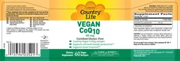 Label for Vegan CoQ10 60 mg