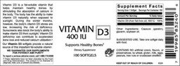 Vitamin D3 400 IU