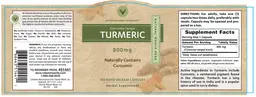 Label for Turmeric 800 mg