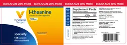 Label for L-Theanine 100 mg