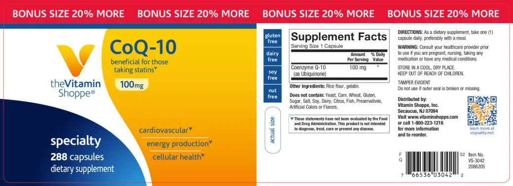 Label for CoQ-10 100 mg