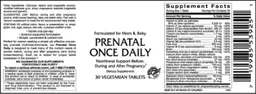 Label for Prenatal Once Daily