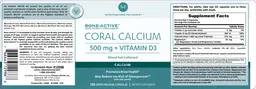 Label for Coral Calcium 500 mg + Vitamin D3