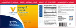 Label for Omega 3 Fish Oil 1100 mg