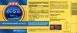 Label for Extra Strength Co Q-10 200 mg