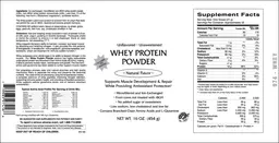 Label for Whey Protein Powder Natural Flavor