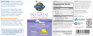 Prenatal Omega-3 Fish Oil Lemon Flavor