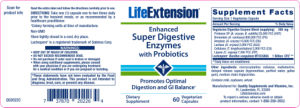 Label for Enhanced Super Digestive Enzymes With Probiotics