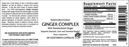 Label for Ginger Complex
