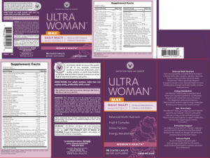 Label for Ultra Woman Max Daily Multi