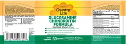 Label for Glucosamine Chondroitin Formula