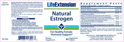 Label for Natural Estrogen