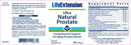 Label for Ultra Natural Prostate