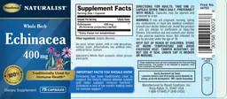 Label for Echinacea 400 mg