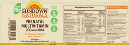 Label for Prenatal Multivitamin